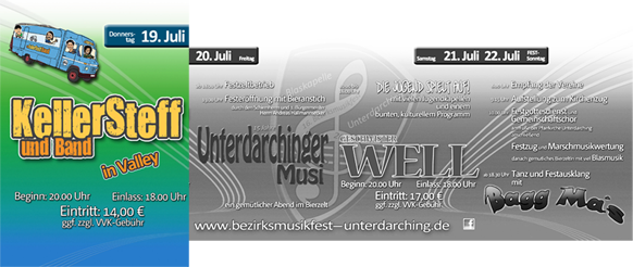 Programm für den Donnerstag - 16. Bezirksmusikfest Unterdarching 2012