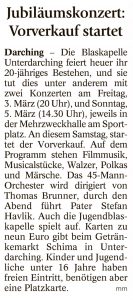 Ankündigung im Holzkirchner Merkur